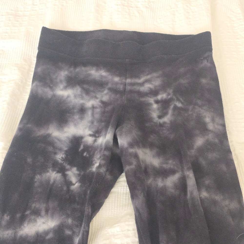 PINK Victoria's Secret Black White Tie Dye Leggings XS Cotton Blend Slim Fit